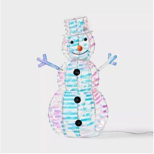 NEW‎ 26" LED Iridescent Snowman Christmas Novelty Sculpture Light - Wondershop